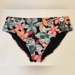 Aqua Couture Floral Multicolored‎ Curvy Bikini Bottom Bathing Swim Suit  -3X